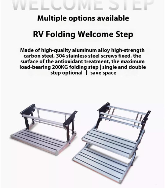 ya 26 8.1 RV Electric Step Trailer Single Folding Manual Foot Pedal Conversion Accessoriesa