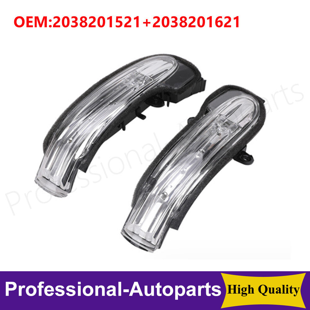 ya 4 6.17.2 1Pair Front Left+Right Side Mirror Turn Signal for Mercedes W203 C-Class 00-2007