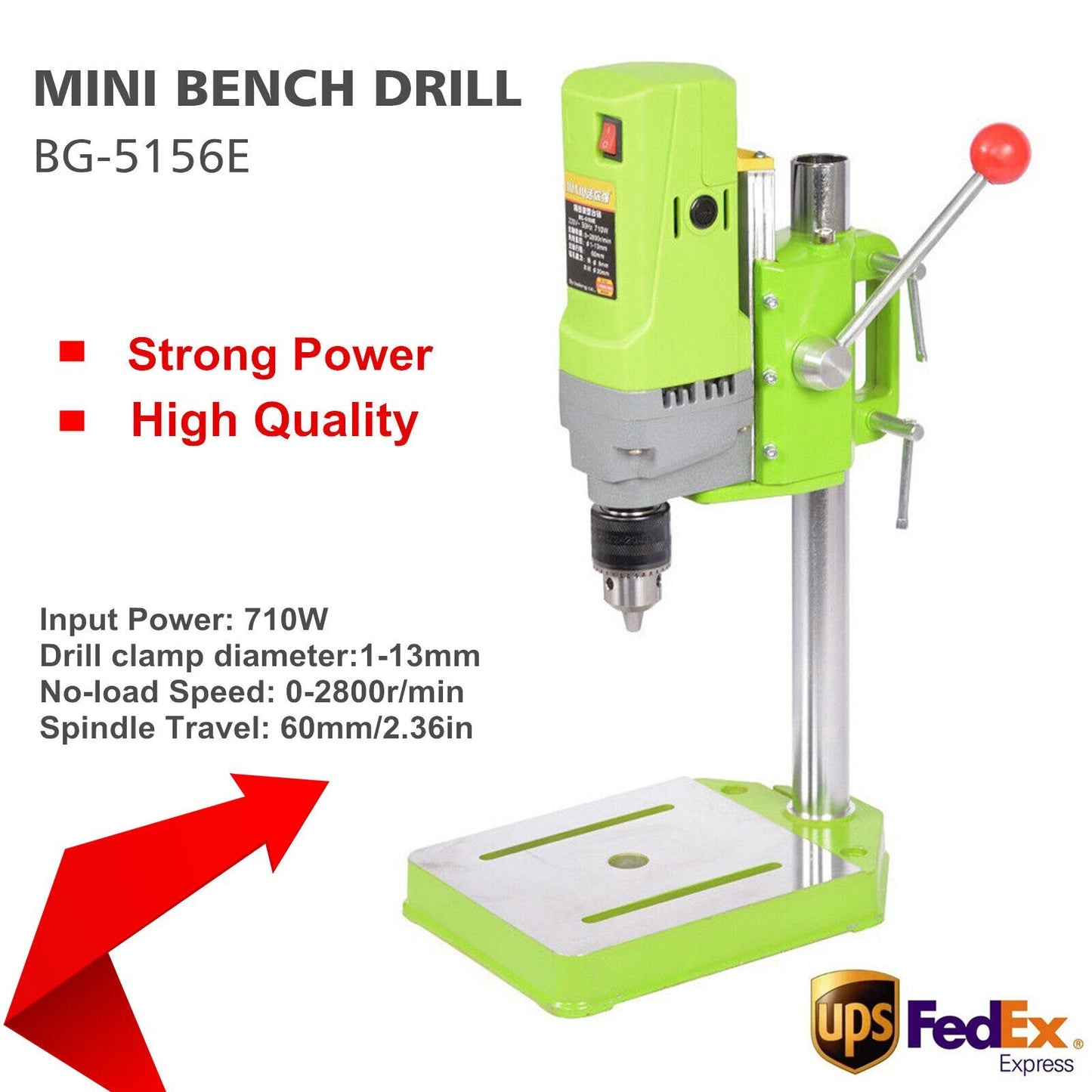 ya 26 710W Electric Bench Drill Press Stand Metal Wood Drilling Machine,