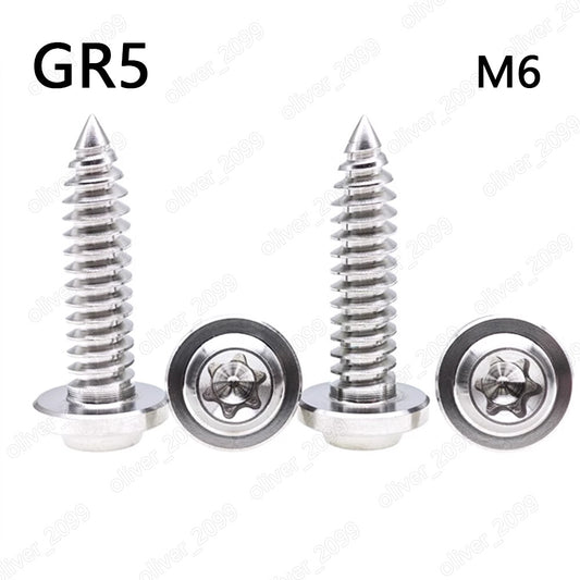 GR5 Titanium Torx Soket Flying Saucer Head Self Tapping Screws M6