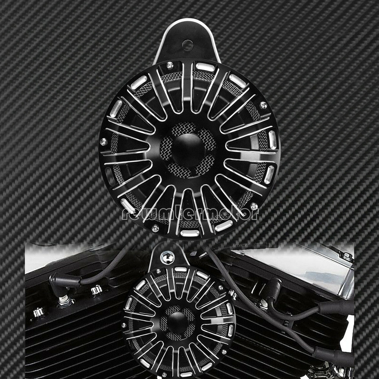 ya 1 7.7 10 Stripe Cut Horn Speaker Fit for Harley Big Twin 1991-2017 Touring 1999-2016