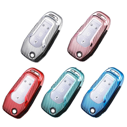 ya 1 7.7 for for Ford F150 For Escape EcoSport Key Fob Case with Carbon Fiber Texture