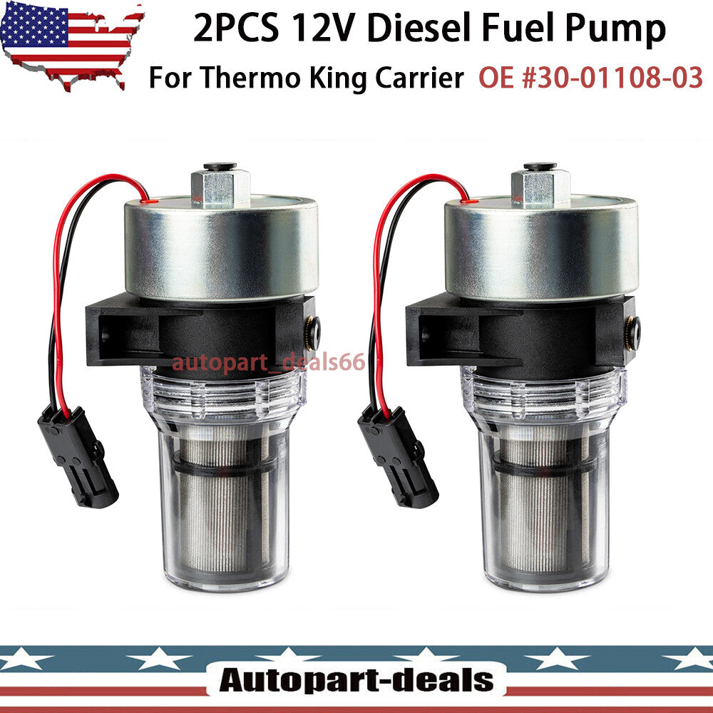 ya 27 7.2 2x New 12V Diesel Fuel Pump For Thermo King 41-7059 Carrier 30-01108-03 40223