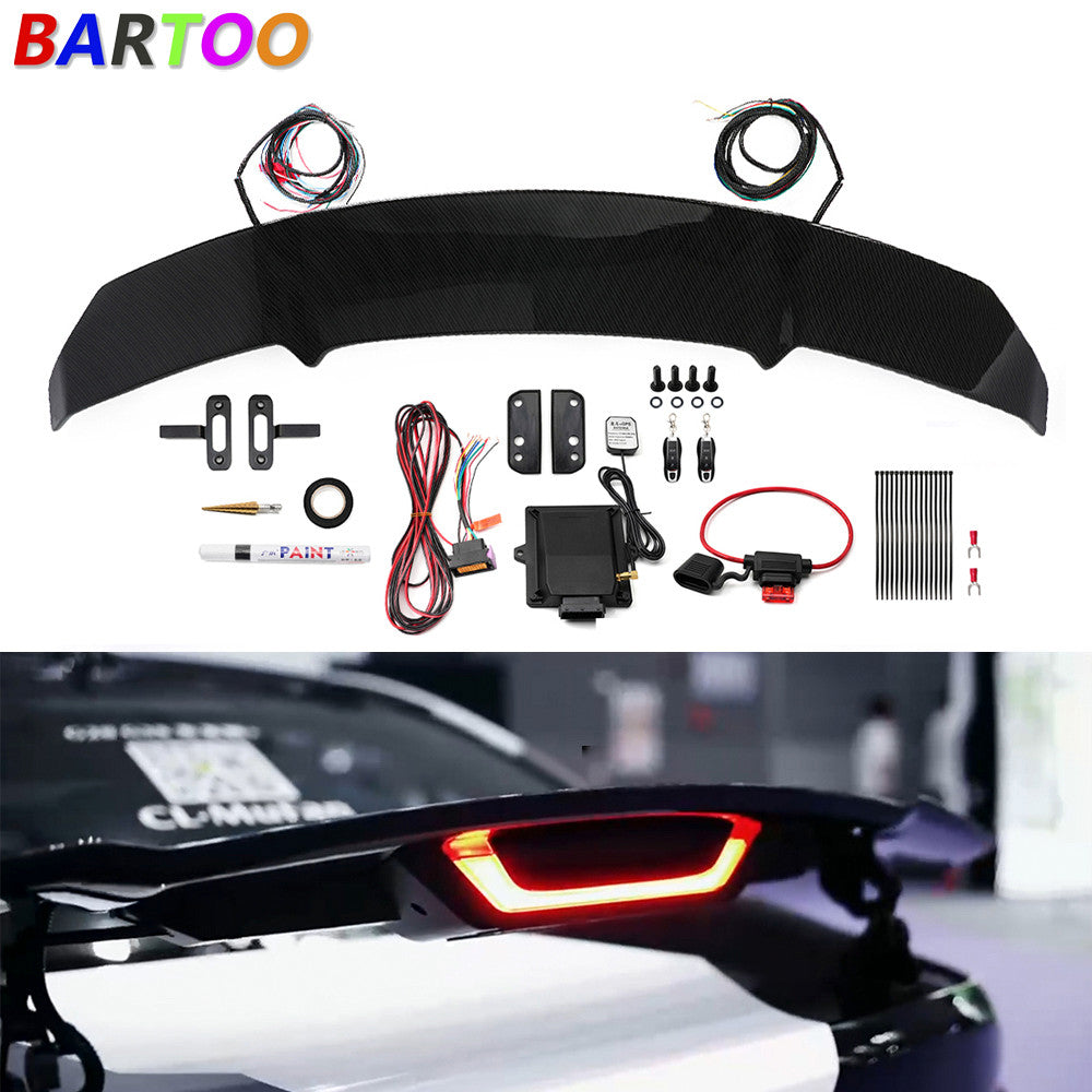 ya 3 6.25.3 Auto Electric Lift Up Down Car Rear Trunk Lid Spoiler Wing Printed Carbon Fiber