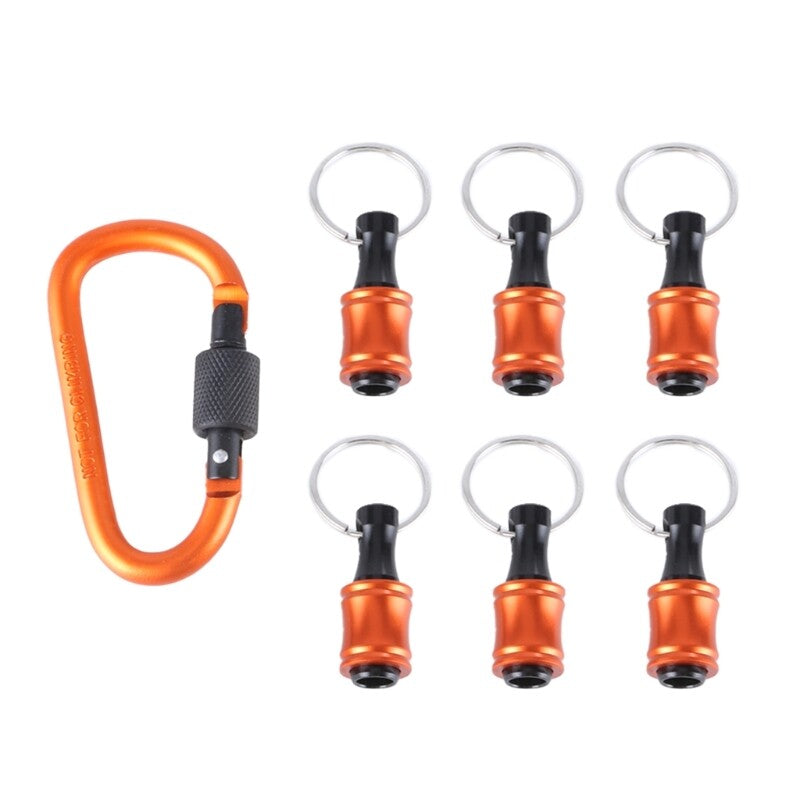 ya 25 6Pcs Bit holder Keychains 4inch Shank Screwdriver Bit Clip for Drill Bit