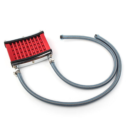 ya 5 8.7 Motorcycle Engine Oil Cooler Cooling Radiator Kit Fit 125CC 140CC 150CC ATV Red