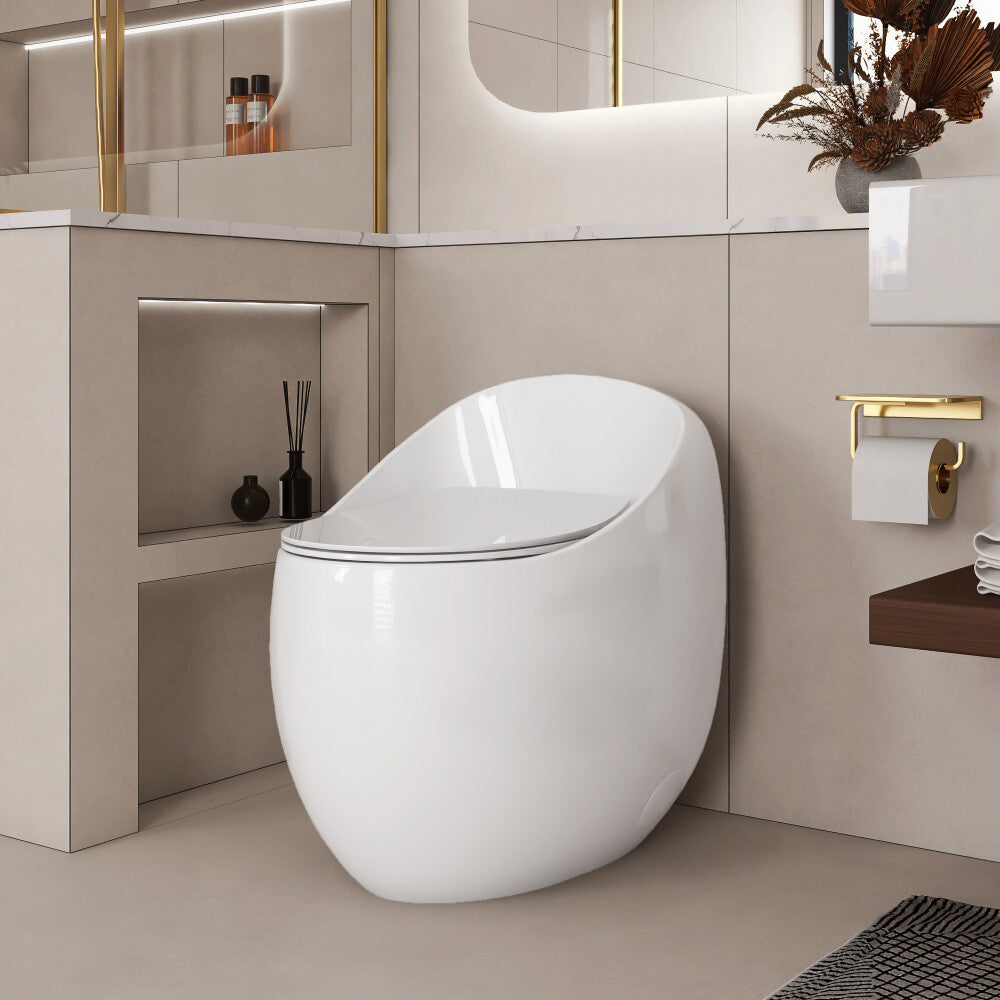 ya 28 Single Flush Egg Shaped Toilet Household Toilet Bright White