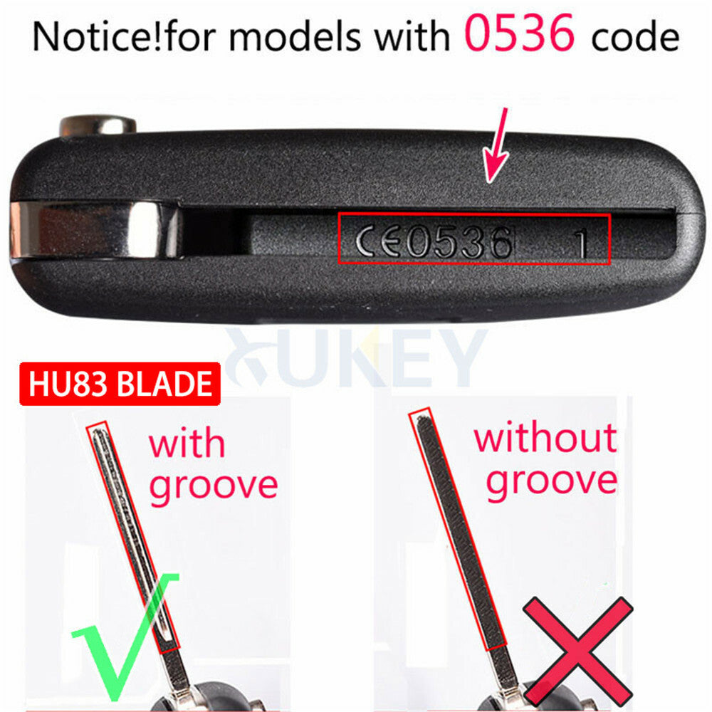 ya 5 8.7 CE0536 HU83 Blade Car Key Shell for Peugeot 308 207 307 Key Remote Fob Case NEW