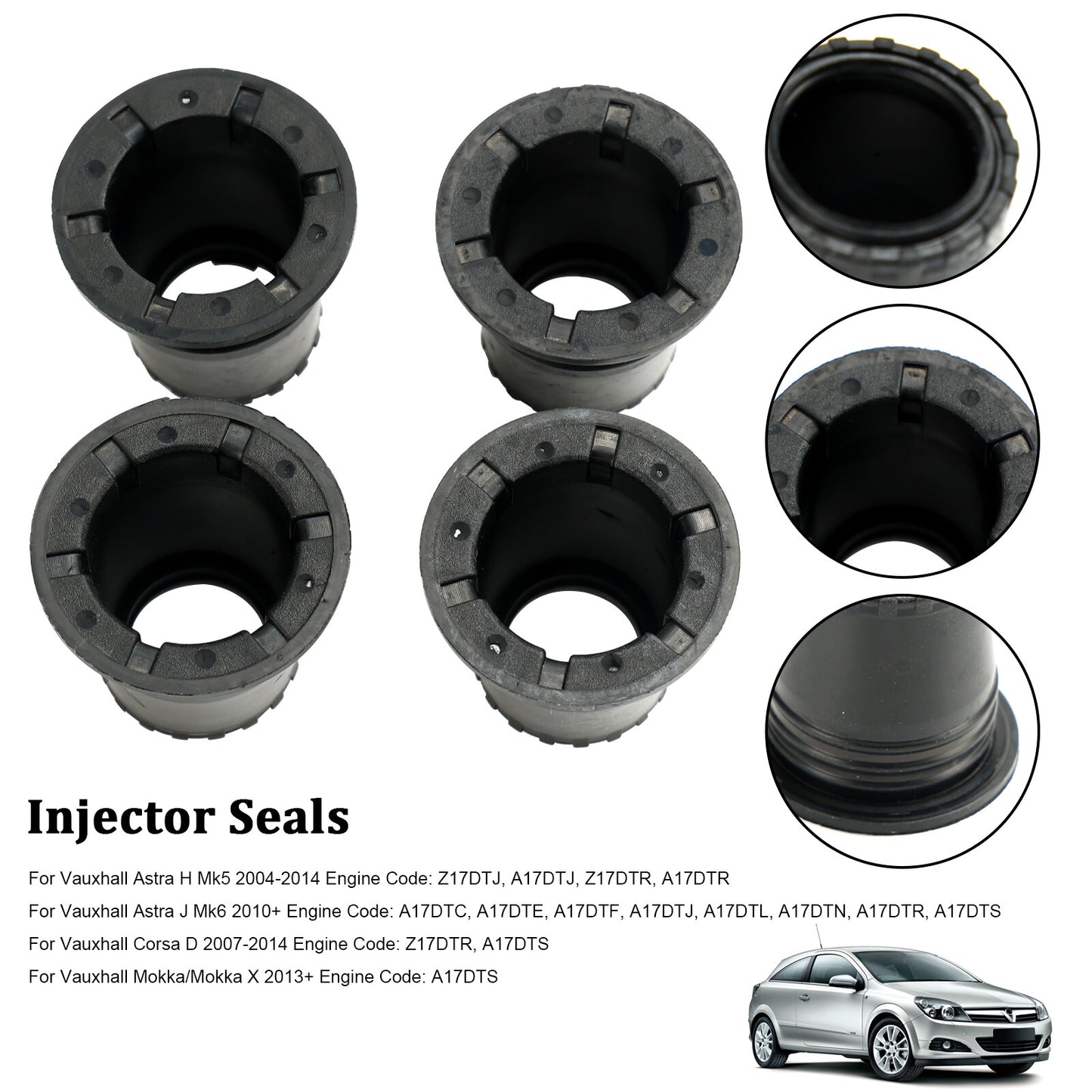 ya 1 8.5.3 4pcs Fuel Diesel Injector Upper Seal for Vauxhall Astra H/J for Corsa D Mokka 1.7
