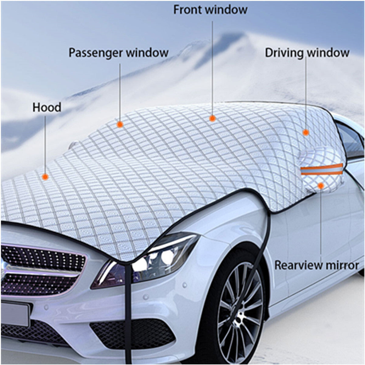 ya 5 8.7 7 Layer Car Cover Outdoor Water Proof Rain Snow Sun Dust Sunshade UV Protector