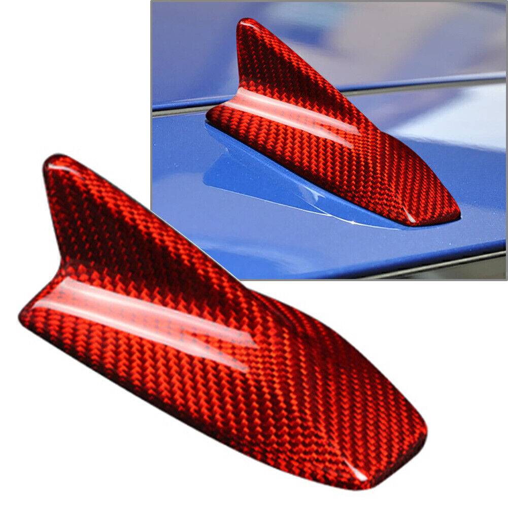 ya 3 6.25 Shark Fin Antenna Cover Sticker Carbon Fiber Red for Lexus IS300C 2009 2010 2011