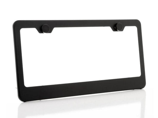 ya 1 8.5.1 Car License Plate Frame Cover Hood Cap Rear Boot Blank Matte Black for Cadillac -!