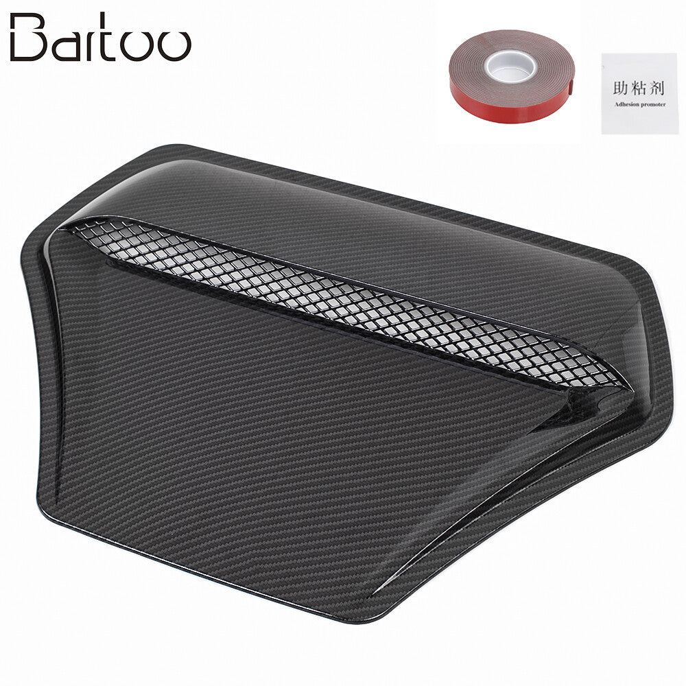 ya 1 6.30 Carbon Universal Car Decorative Air Flow Intake Hood Scoop Vent Bonnet Cover