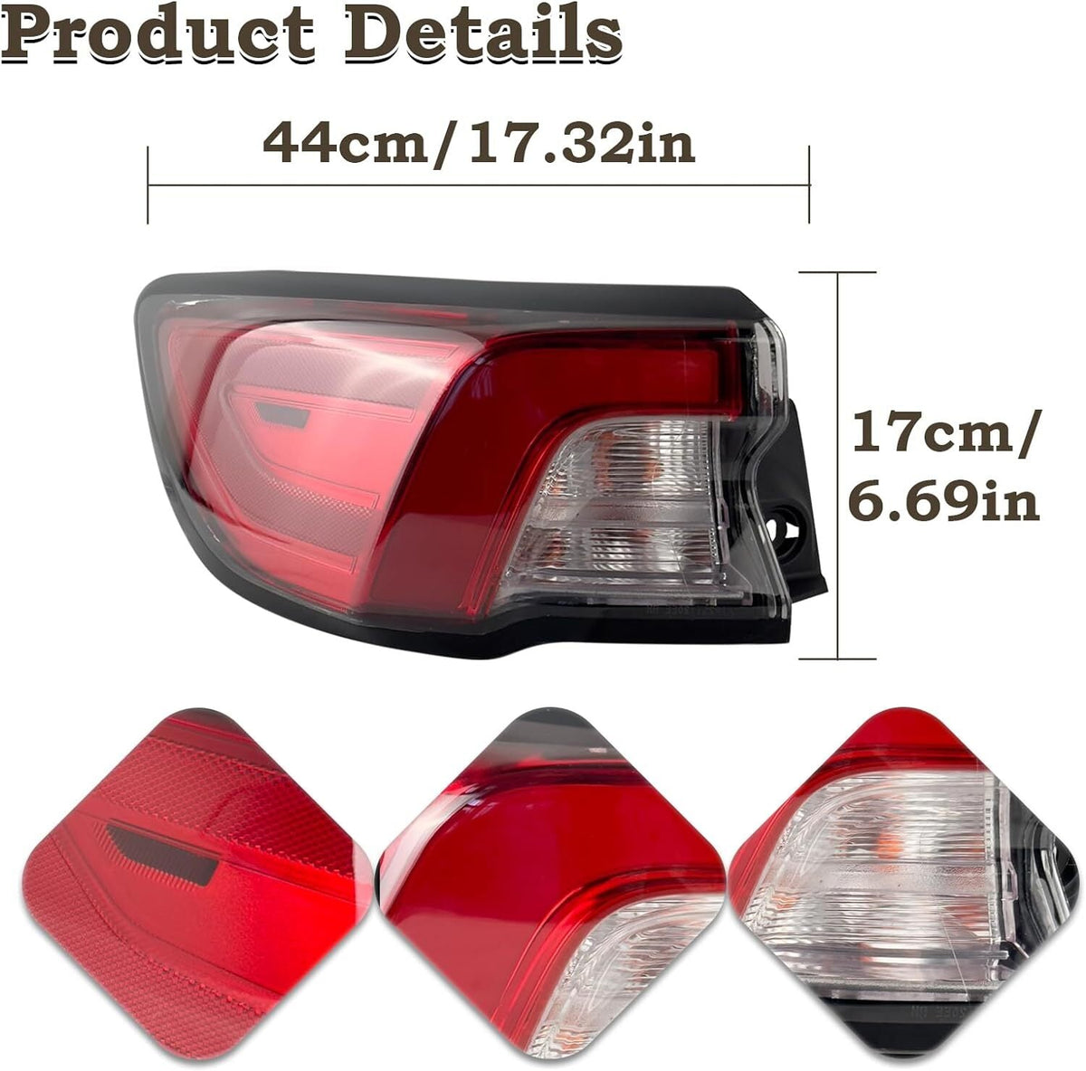 ya 10 10.28 Left Driver Outer Tail Light Assembly Brake Lamp For escape 2020 2021 2022 