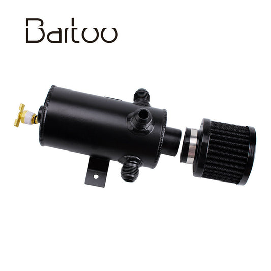 ya 27 6.21 Oil Catch Tank Can Aluminum 3-AN10 Port Baffled Breather Filter 750ml Reservoir
