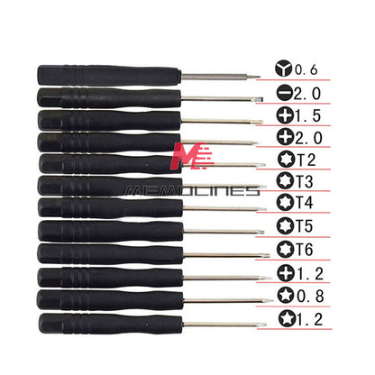 ya 26 12Pcs/Set Screwdriver Set Flat Head Slotted Flathead Non-Slip Pision Tool New