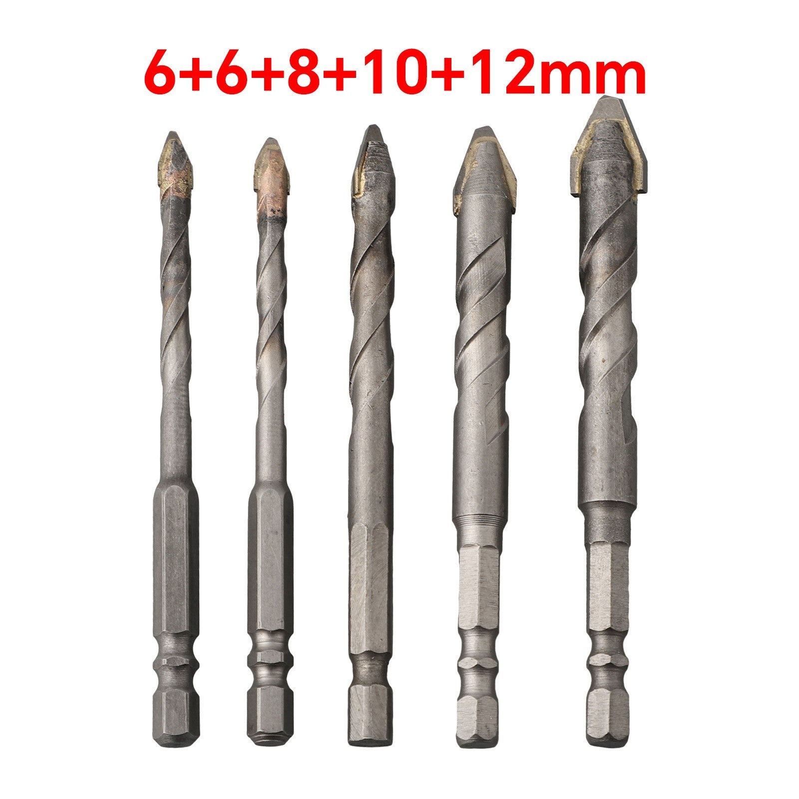 ya 25 Multifunction Drill Bit Set for Ceramic Tiles Plastics Wood 5pcs 6 6 8 10 12mm