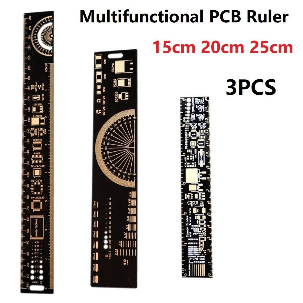 ya 14 Versatile Capacitor IC Diode Measuring Tool 3PCS Set with PCB Ruler