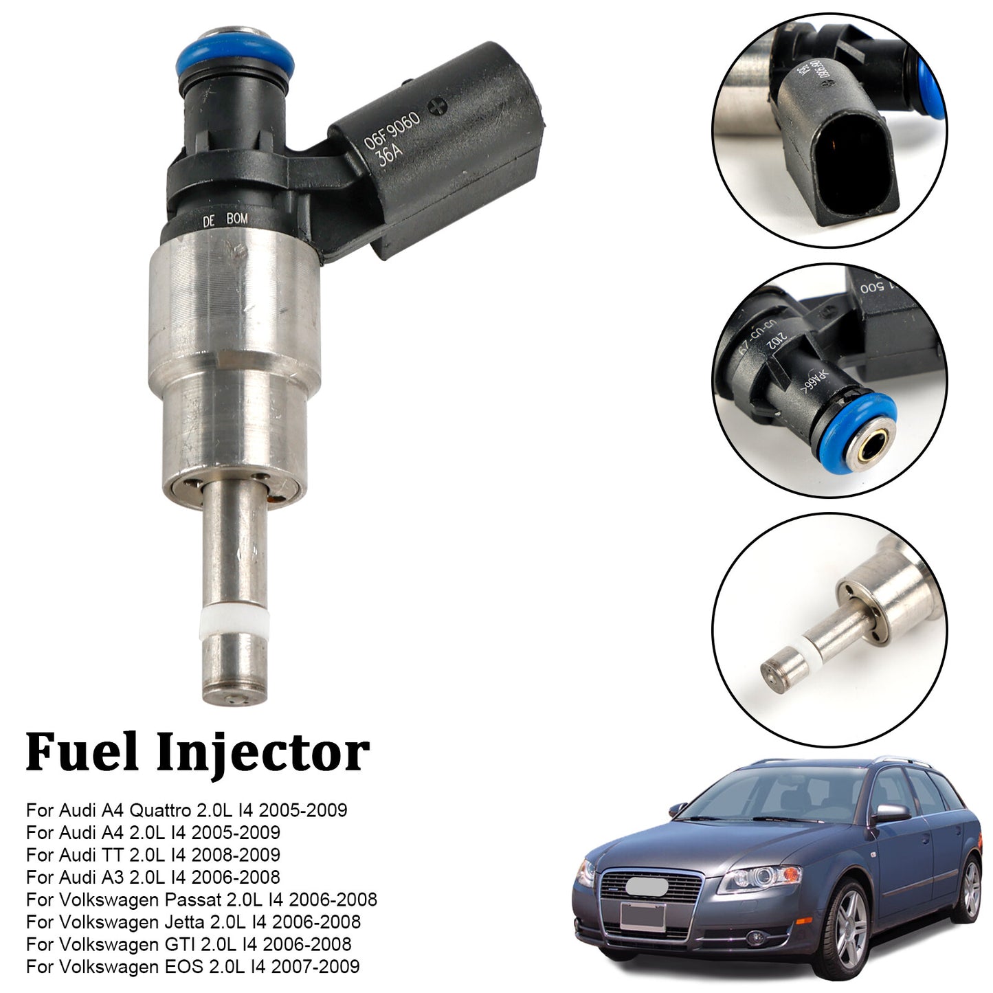 ya 1 8.5.3 1PCS Fuel Injector 06F906036A for Audi A3 A4 A6 for VW for Golf for Passat 2.0 Tfsi