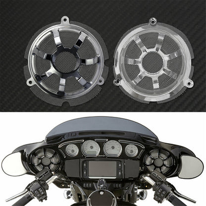 ya 5 8.7 Chrome Contrast Front Speaker Grill Masks Cover Fit for Harley Touring CVO 14-19