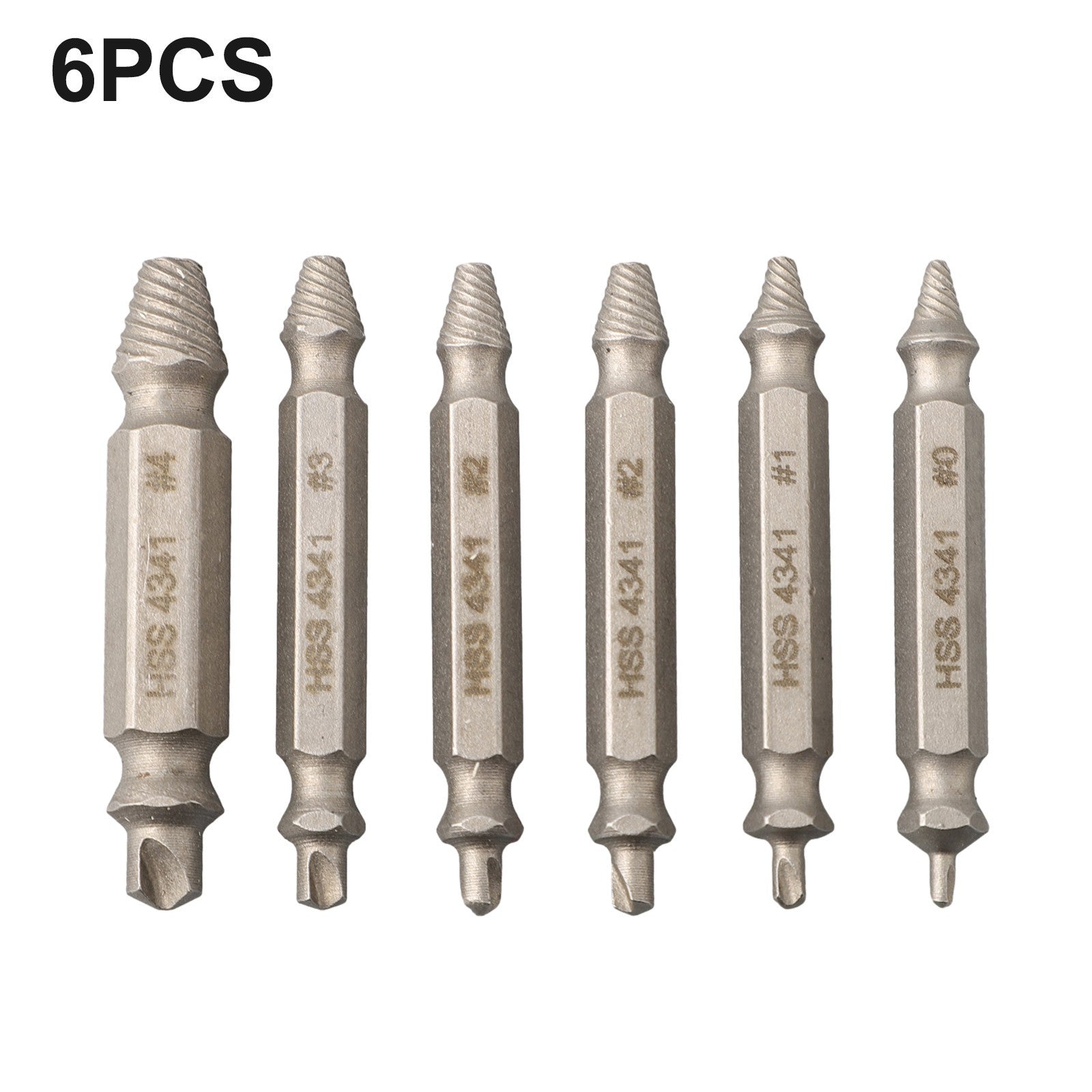 ya 25 Easy Out Stud Reverse 6 PCS Broken Bolt Screw Remover Extractor Drill Bit Kit
