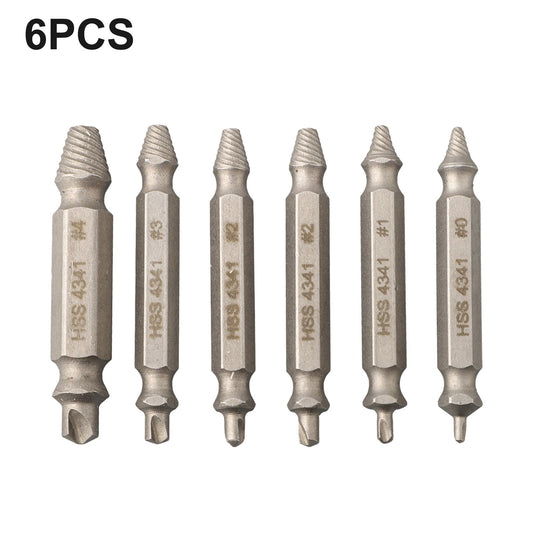 ya 25 Easy Out Stud Reverse 6 PCS Broken Bolt Screw Remover Extractor Drill Bit Kit