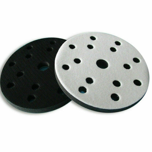 ya 14 5-Piece Pack of 6-inch Sponge Interface Pads, Hook and Loop Sanding Discs, Sander Support Pads