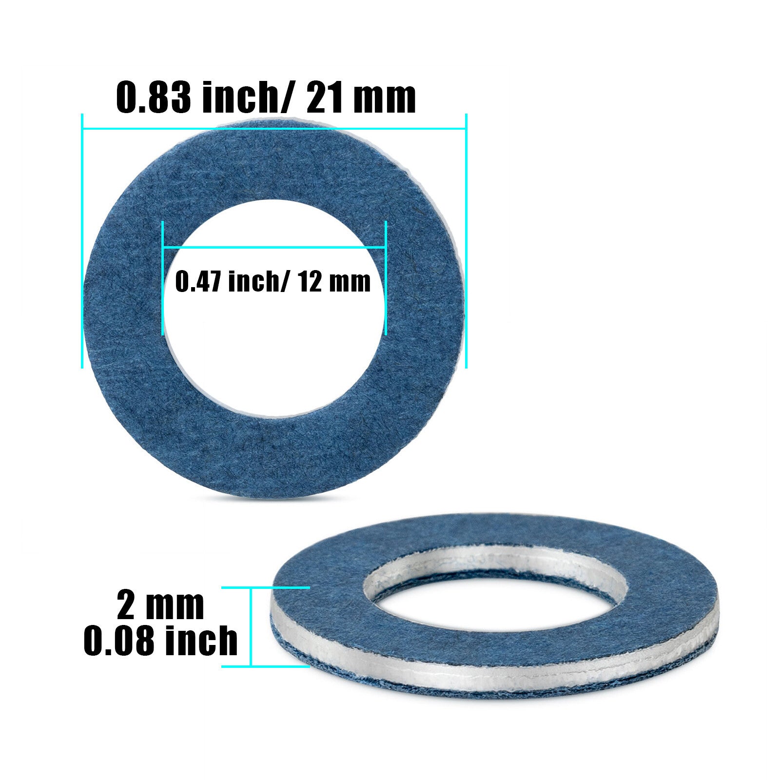 ya 12 5.21 100PCS 90430-1203 Oil Drain Sump Plug Washers Gasket Hole Fits for Toyota for Lexus