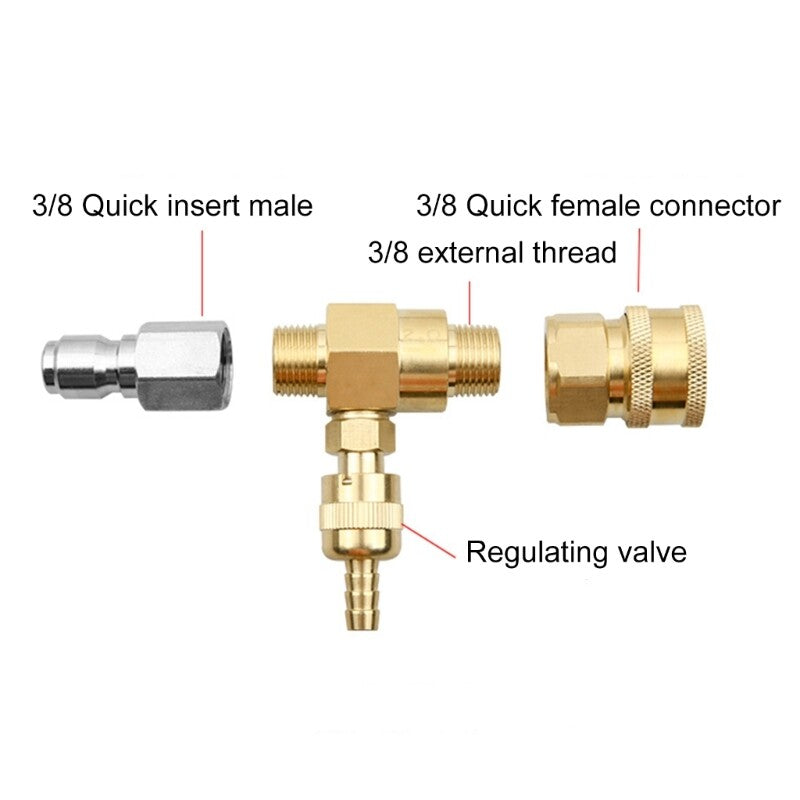 ya 26 Adjustable Chemically Injector Kits for Pressure Washer Soap Injector 3/8Inch