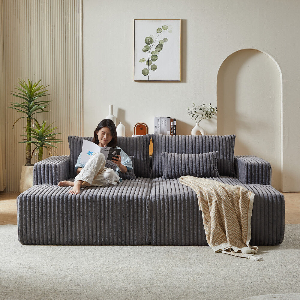 ya 28 Cloud Plush Reclining Sleeper Sofa 87 Oversized Sectional Chaise