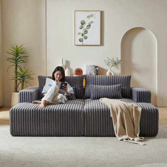 ya 28 Cloud Plush Reclining Sleeper Sofa 87 Oversized Sectional Chaise