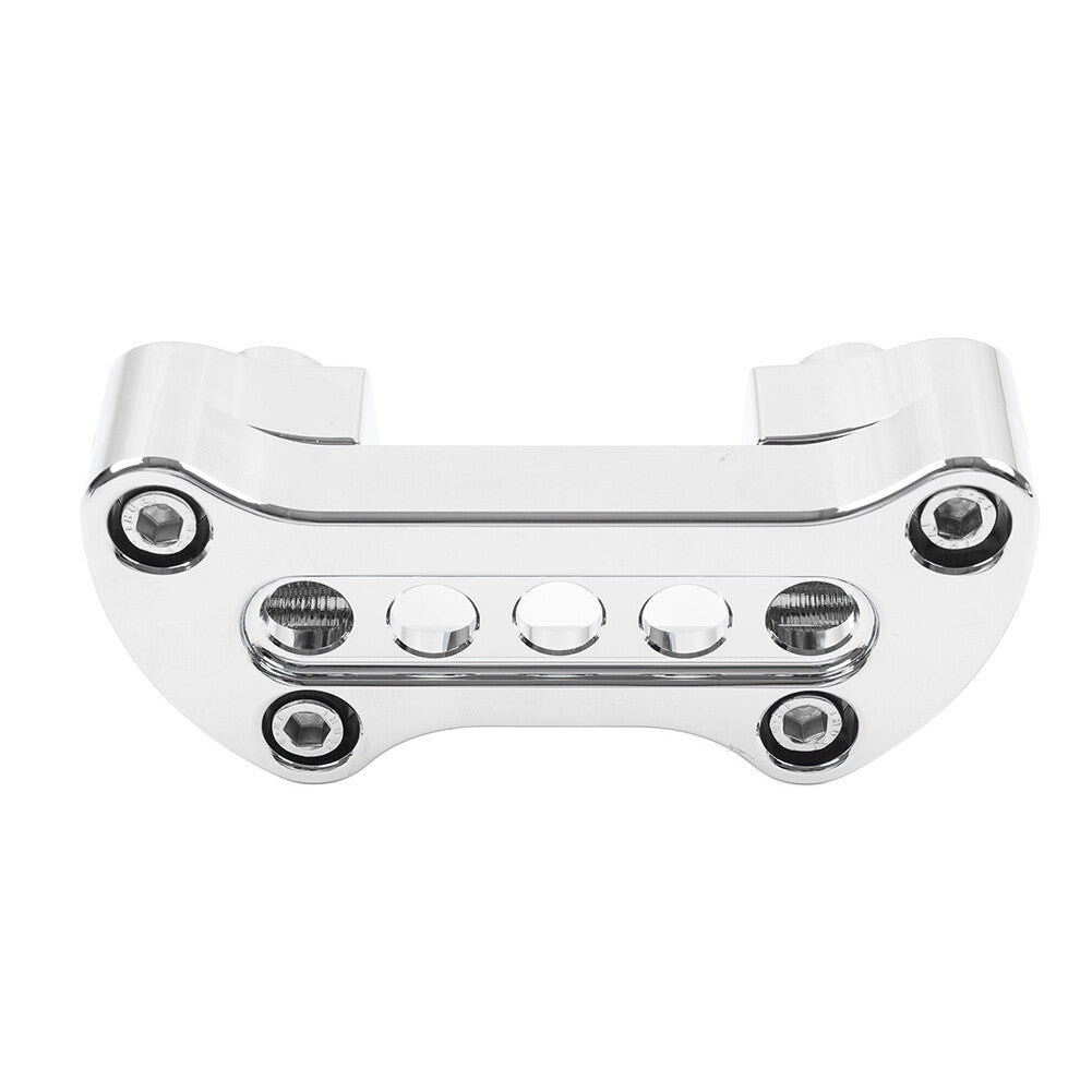ya 5 8.7 1.5 Straight Handlebar Riser Top Clamp for Harley Dyna Touring Road Glide Chrome