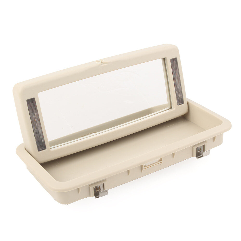 ya 5 8.7 Fit for Jaguar XJ 2010-2019 Beige Rear Row Vanity Mirror Makeup Mirror With Lights