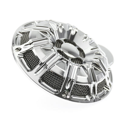 ya 5 8.7 Chrome Cut 110 dB Horn Speaker Cover Fits for Harley Touring 99-17 Big Twin Cam