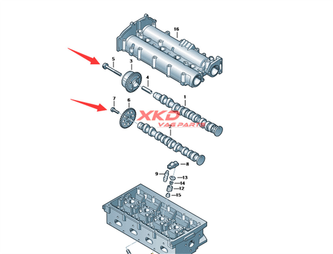 ya 5 8.7 1.4/1.6 Hexagon Bolt Kit Fit for VW BLG BMY CAX CAV BLF