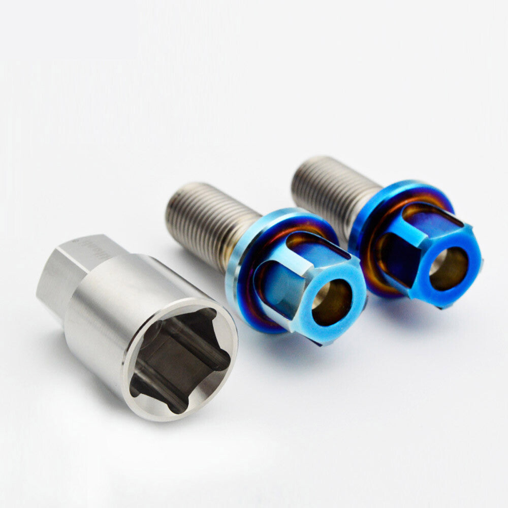 ya 5 8.7 Wheel Lock Anti Theft Bolt M14x1.5mm Titanium Set (4 Bolts+1Key) for Benz series