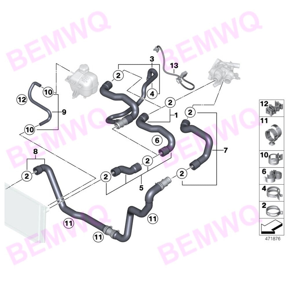 ya 11 10.28 Coolant thermostat housing 11538674895 suitable for Mini Cooper R55 R56 R57