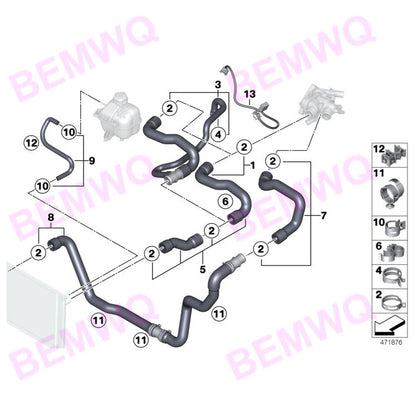 ya 11 10.28 Coolant thermostat housing 11538674895 suitable for Mini Cooper R55 R56 R57
