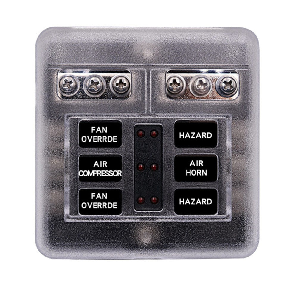 ya 5 8.7 Universal 6 Way Fuse Box Block Fuse Holder Box Car Vehicle Circuit Automotive