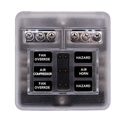 ya 5 8.7 Universal 6 Way Fuse Box Block Fuse Holder Box Car Vehicle Circuit Automotive