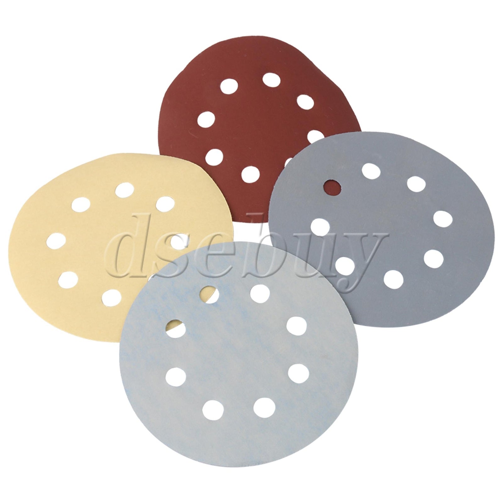 ya 14 Brown Alu um Oxide Hook Loop Sanding Disc Sandpaper Kit 1500-7000 Grit