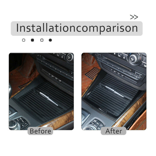 ya 1 7.4 Carbon Fiber ABS Internal Cup Holder Protective Cover for BMW X5 E70 2008 - 2013 USA