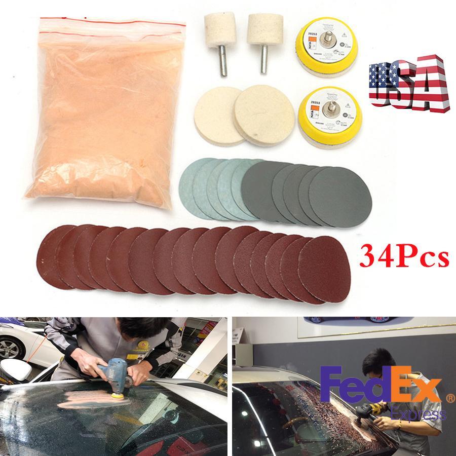 ya 1 7.8 1Set New Deep Scratch Remover Glass Polishing Kit Car Windscreen Scratch Remover
