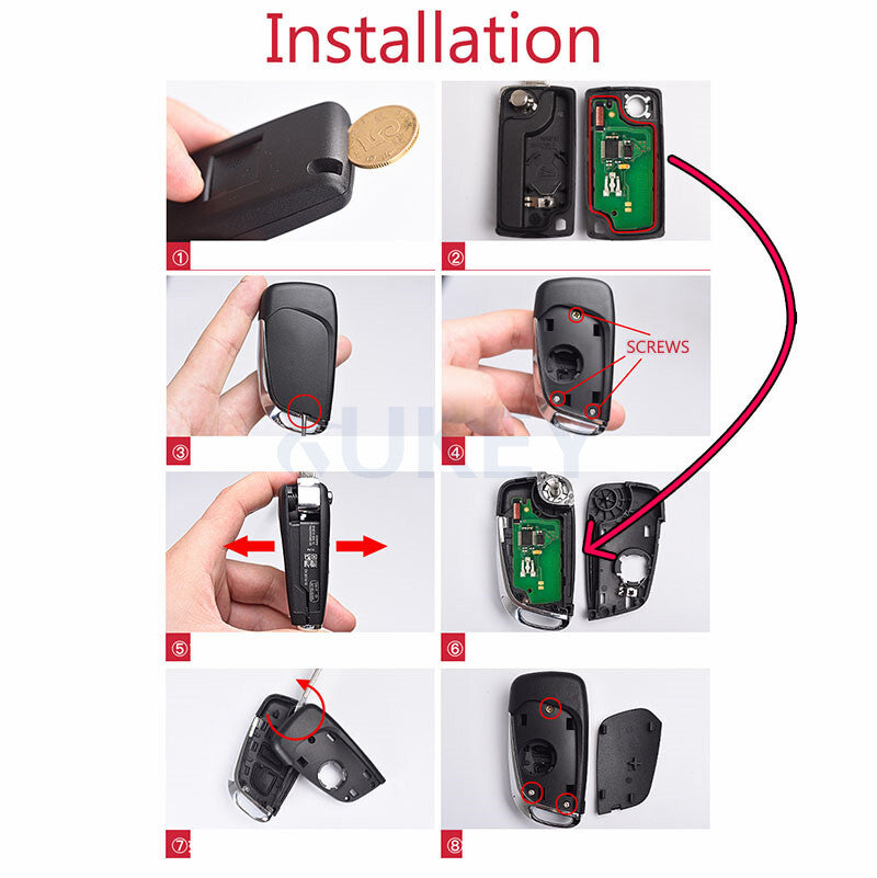 ya 5 8.7 Button Remote Key Case Blade Shell for Peugeot 207 307 308 for Citroen C2 C3 C4 C8