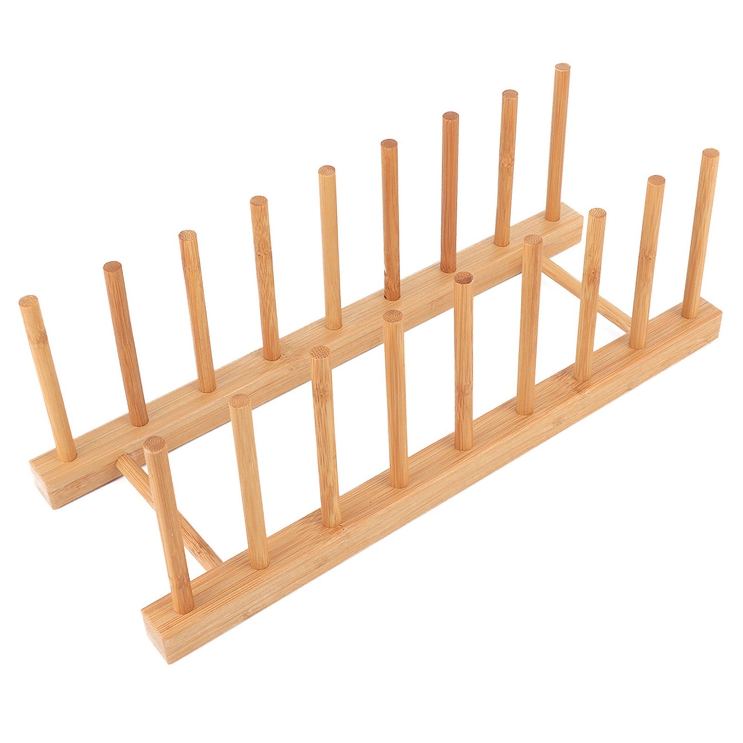 ya 25 Bamboo Dish Rack Plates Holder Kitchen Storage Cabinet Organizer For Cup