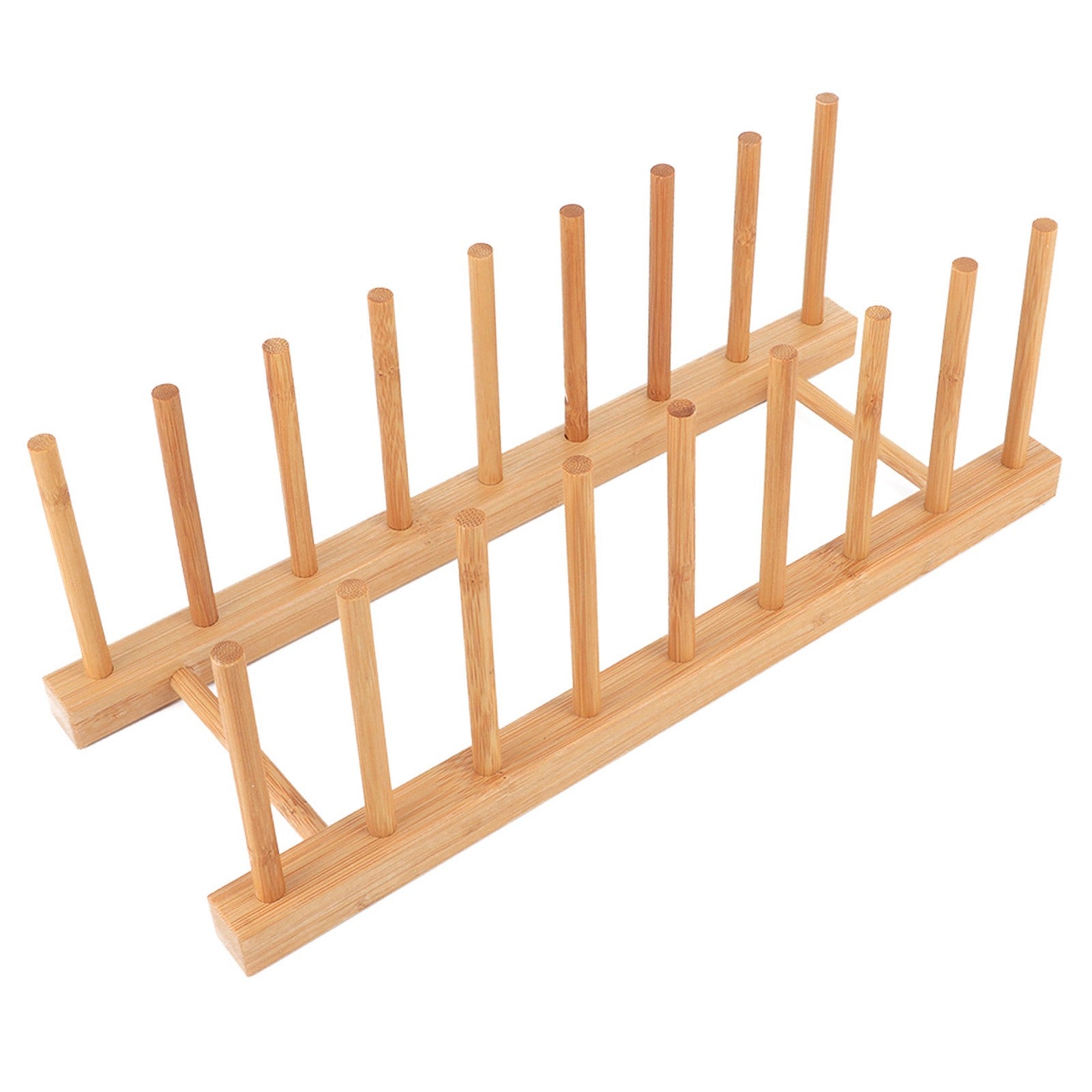 ya 25 Bamboo Dish Rack Plates Holder Kitchen Storage Cabinet Organizer For Cup