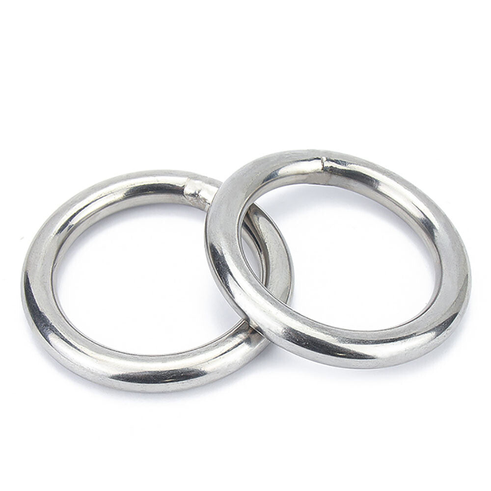 Stainless Steel Round Rings Heavy Duty Solid Metal O Ring Welded Smooth 15~140mm
