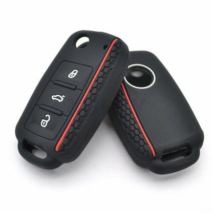 ya 5 8.7 Key Case for VW POLO for Bora Beetle for Tiguan for Passat for Golf Silicone Remote Fob Cover