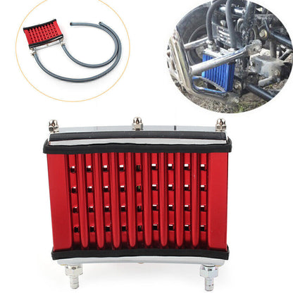 ya 5 8.7 Motorcycle Engine Oil Cooler Cooling Radiator Kit Fit 125CC 140CC 150CC ATV Red