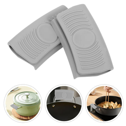 ya 26 2 Pcs Hot Pot Ear Clip Silicone Handle Sleeve Holder ying Pan Covers Holders